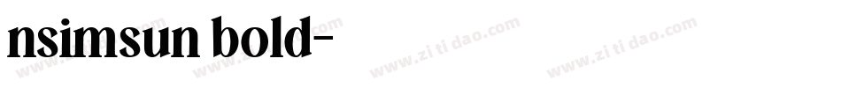 nsimsun bold字体转换
